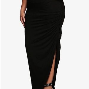 Torrid slinky sexy touched slit skirt